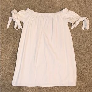 Women’s white off the shoulder dress